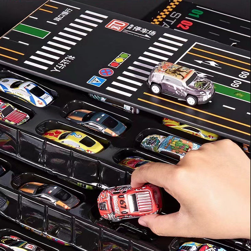 🔈🔈60% OFF! ✨ 48 Mini Cars with Built-in Garage - Interactive Play with Sound Effects and Race Track for Kids 🚗🎪