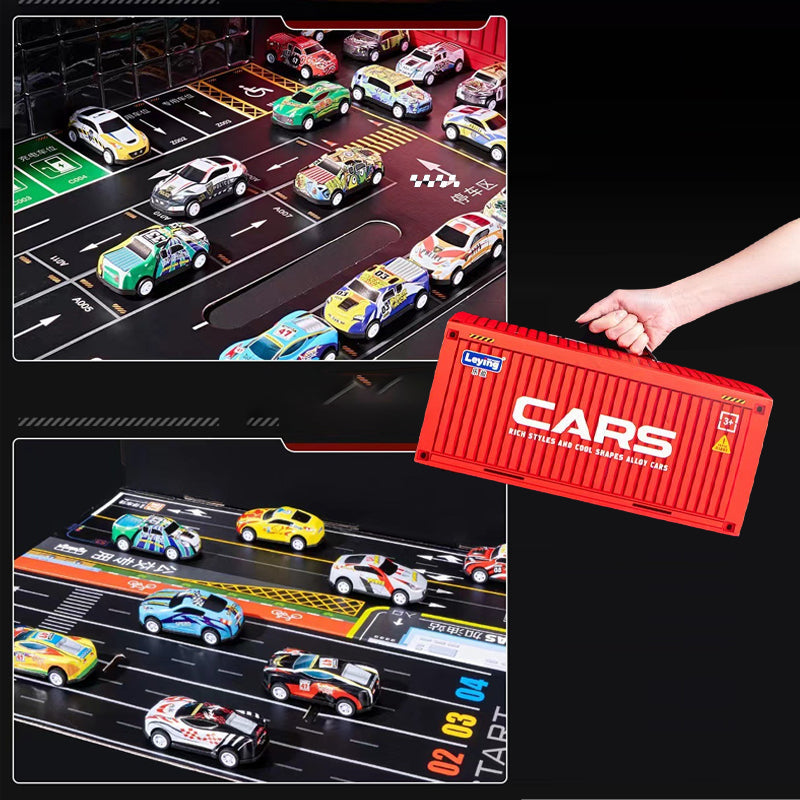 🔈🔈60% OFF! ✨ 48 Mini Cars with Built-in Garage - Interactive Play with Sound Effects and Race Track for Kids 🚗🎪