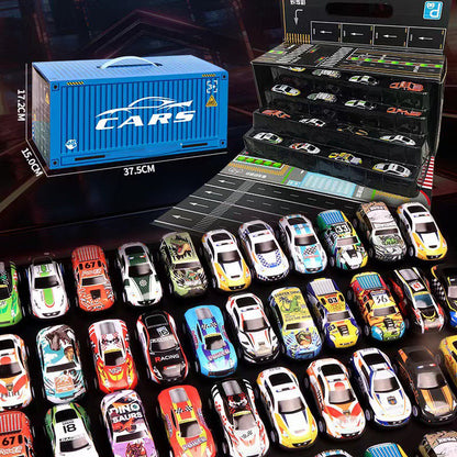 🔈🔈60% OFF! ✨ 48 Mini Cars with Built-in Garage - Interactive Play with Sound Effects and Race Track for Kids 🚗🎪