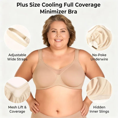 🏆Last Day £14.99!!- BUY 1 GET 1 FREE(Add 2pcs to your shopping cart)💐Women's Elegant Sheer Full Coverage Plus Size Bra