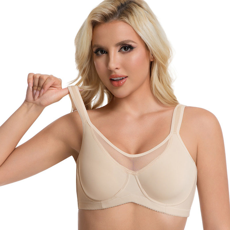 🏆Last Day £14.99!!- BUY 1 GET 1 FREE(Add 2pcs to your shopping cart)💐Women's Elegant Sheer Full Coverage Plus Size Bra