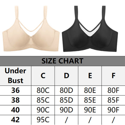 🏆Last Day £14.99!!- BUY 1 GET 1 FREE(Add 2pcs to your shopping cart)💐Women's Elegant Sheer Full Coverage Plus Size Bra