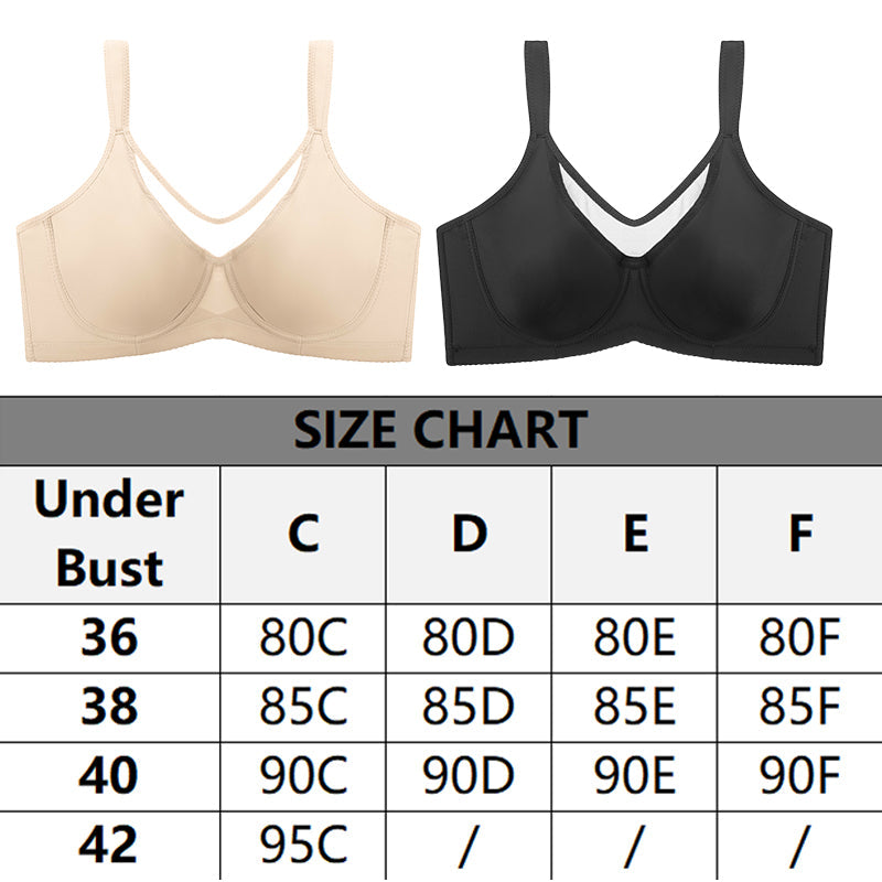 🏆Last Day £14.99!!- BUY 1 GET 1 FREE(Add 2pcs to your shopping cart)💐Women's Elegant Sheer Full Coverage Plus Size Bra