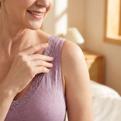 High-Support Wireless Lace Bra for Women