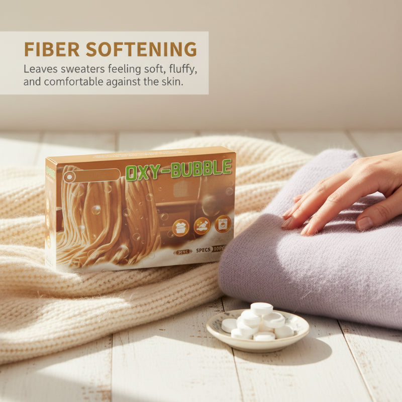 🧶 BUY 2 GET 3 FREE! ⚗️ Sweater Revive Tablets – Anti-Shrink, Restores Softness & Safe for Colors 🧺