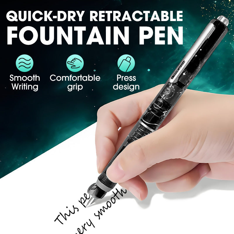 ✒️Quick-Dry Retractable Fountain Pen🏫💼