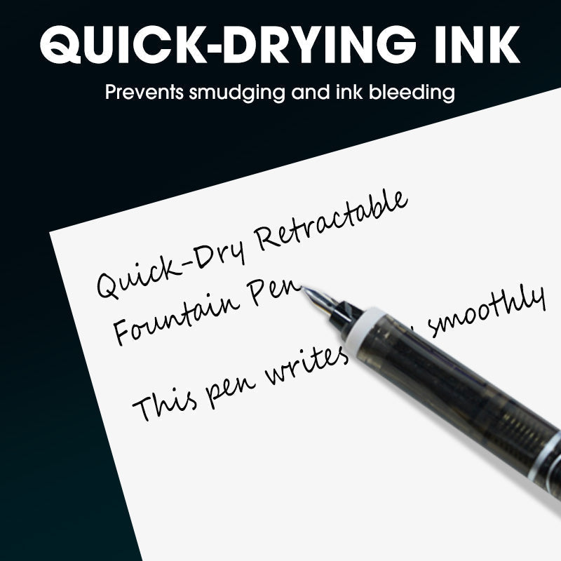 ✒️Quick-Dry Retractable Fountain Pen🏫💼