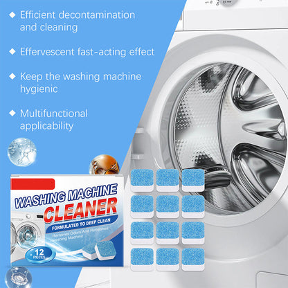 📢📢50%  OFF !! ⏰Powerful Washing Machine Cleaner Tablets - 12 Counts