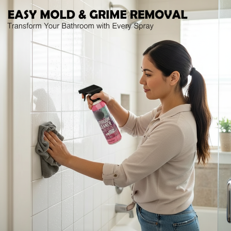 🧼 50% OFF NOW! 🚿 Multi-Surface Bathroom Cleaner – Removes Mold & Limescale, No Scrubbing & Fresh Scent ✨