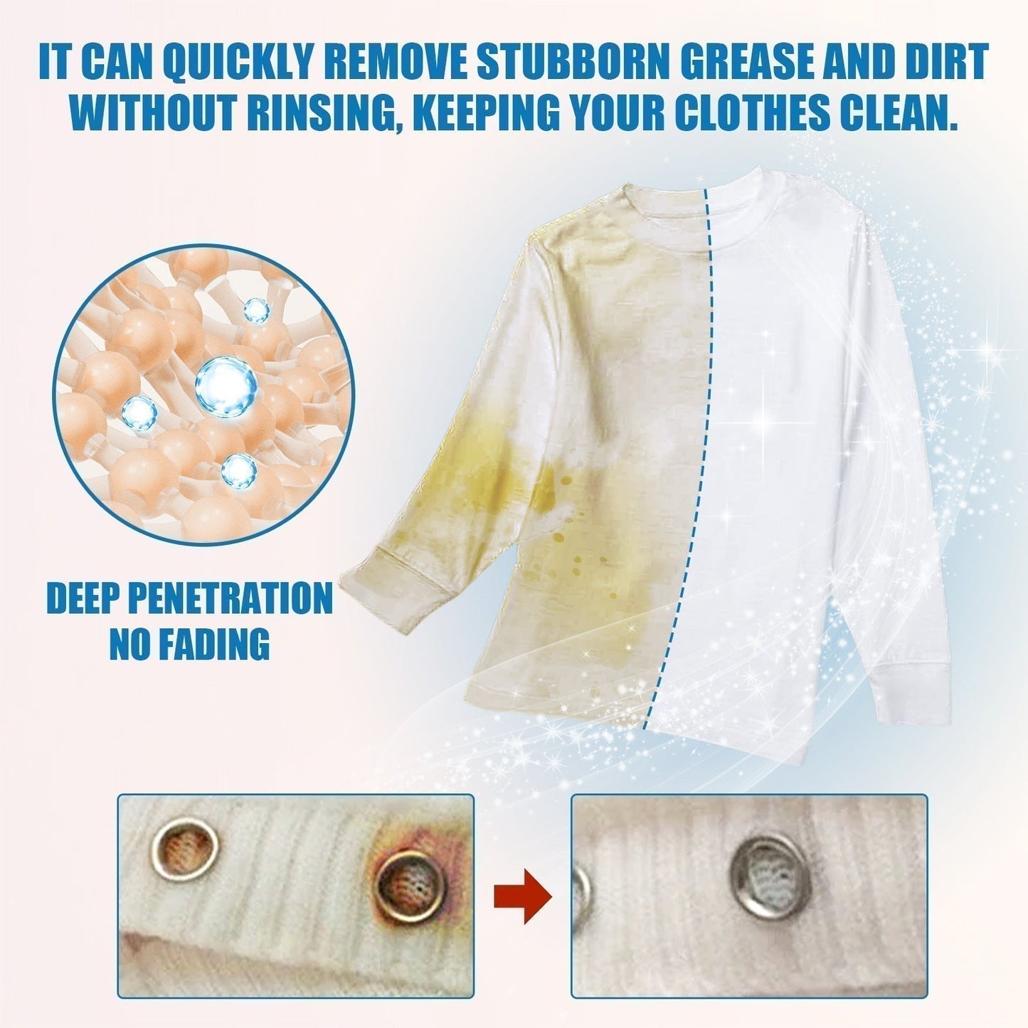 🏆 Last Day Special Price £9.99 ! 💐🔥Buy 2 Get 1 Free🔥Powerful Laundry Stain Remover Spray