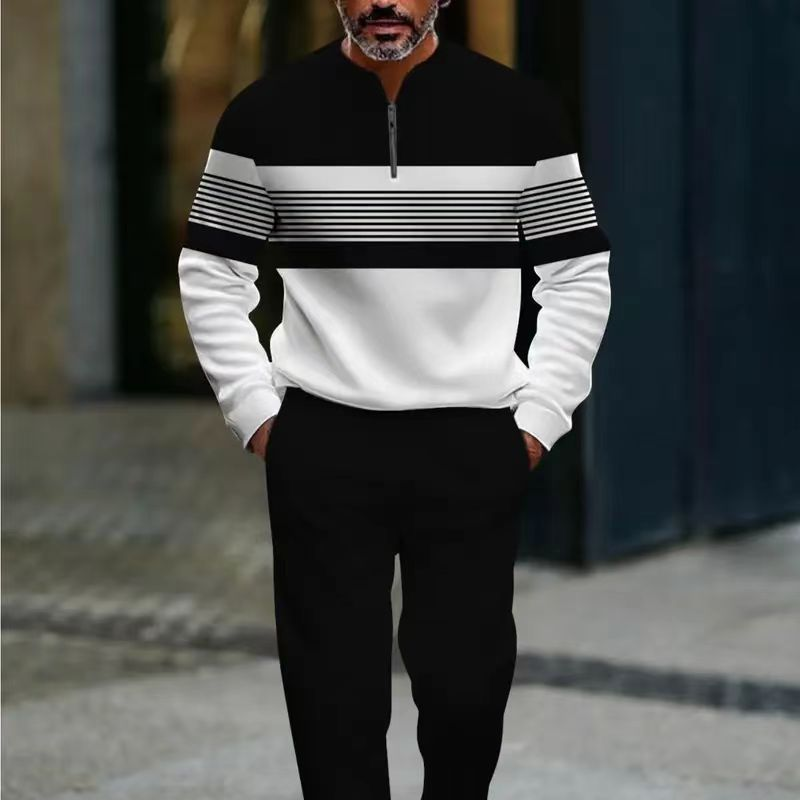 🔥🧵 Men's Graphic Print Pullover & Pants Set – Bold streetwear style. Ultimate comfort for lounging or errands. 🎨👖 Complete look, zero effort. Shop now!