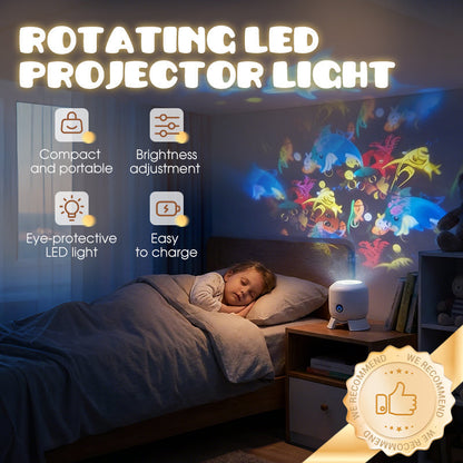 🎉Dynamic Rotating LED Projector Light – Auto Rotating Dynamic Effect, Bright & Soft Lighting, Wide Application for Party & Home Decor ✨