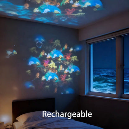 🎉Dynamic Rotating LED Projector Light – Auto Rotating Dynamic Effect, Bright & Soft Lighting, Wide Application for Party & Home Decor ✨