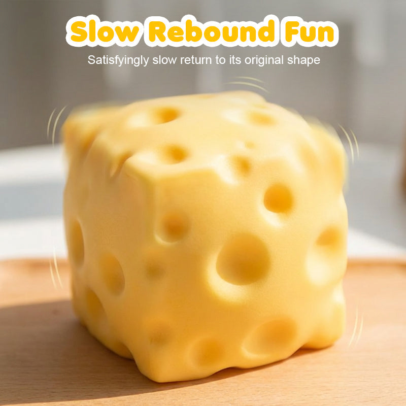 📢📢60% OFF !!!⏰Giant Cheese Stress Toy – Therapeutic Relief with Satisfying Squeeze! ✨