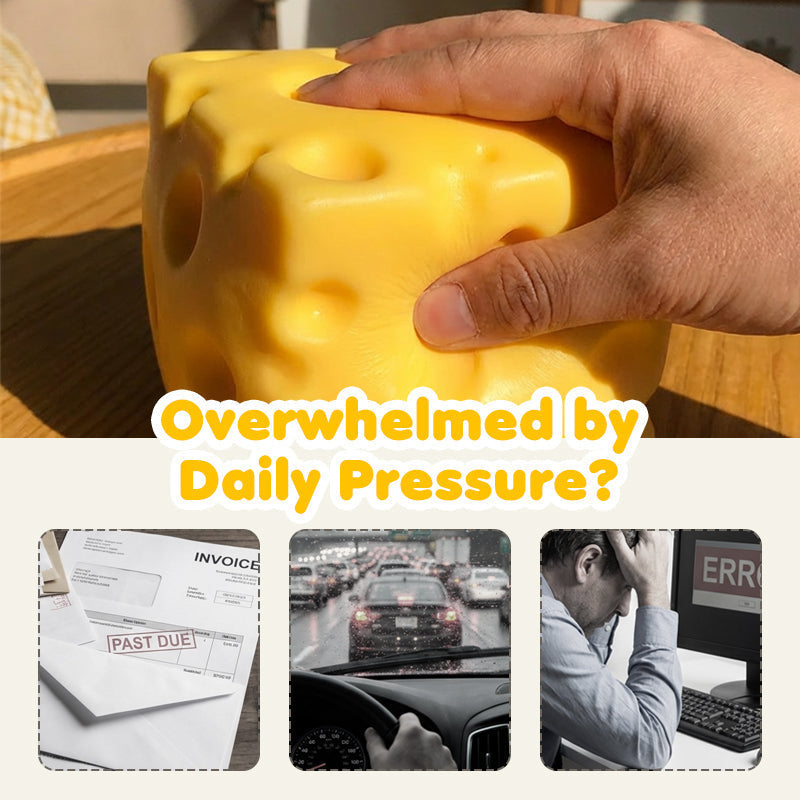 📢📢60% OFF !!!⏰Giant Cheese Stress Toy – Therapeutic Relief with Satisfying Squeeze! ✨
