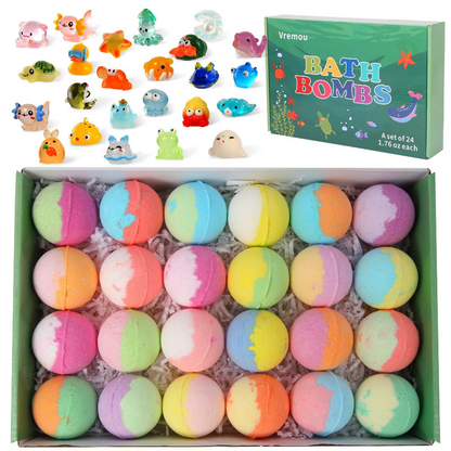 🎉🧼LAST DAY 50% OFF🛁 Natural Bath Bombs for Kids with Mega Bubbles & Surprise Inside 🥚✨