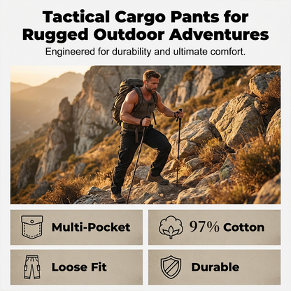 👖 2026 New Upgrade ＆ Hot Sale🔥🛠️ Men's Cotton Cargo Tactical Pants – Multi-Pocket, Reinforced Construction & Adjustable Waist 🔧