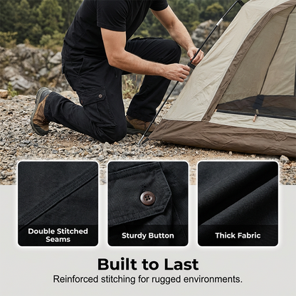 👖 2026 New Upgrade ＆ Hot Sale🔥🛠️ Men's Cotton Cargo Tactical Pants – Multi-Pocket, Reinforced Construction & Adjustable Waist 🔧