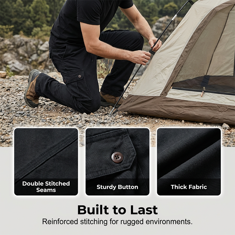 👖 2026 New Upgrade ＆ Hot Sale🔥🛠️ Men's Cotton Cargo Tactical Pants – Multi-Pocket, Reinforced Construction & Adjustable Waist 🔧