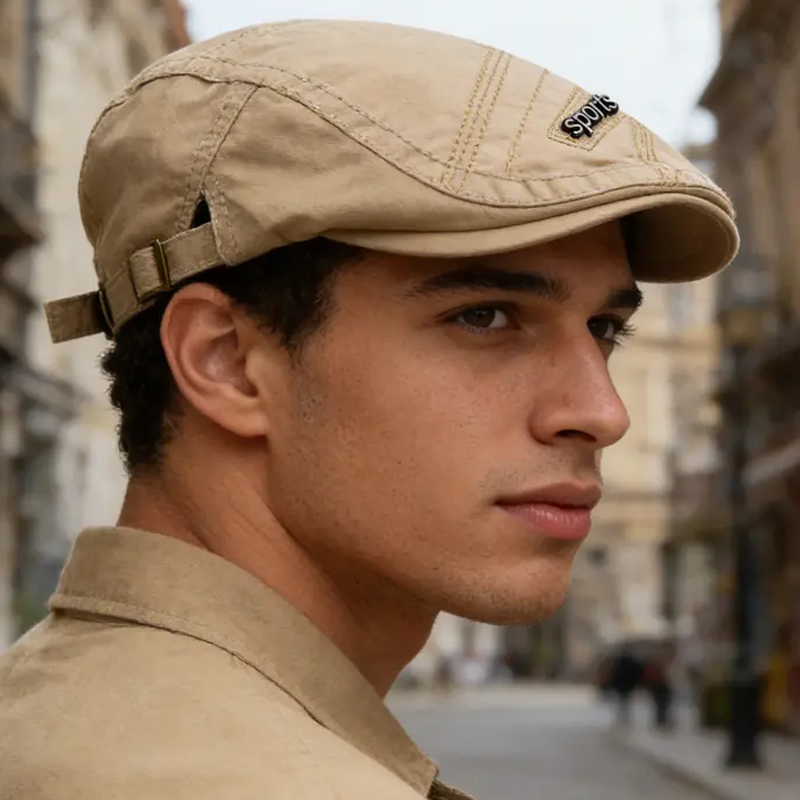 🧢 New arrival Sale🌬️ All-Season Breathable Classic Flat Cap – Ivy Design, Adjustable Fit & Versatile Colors 💼