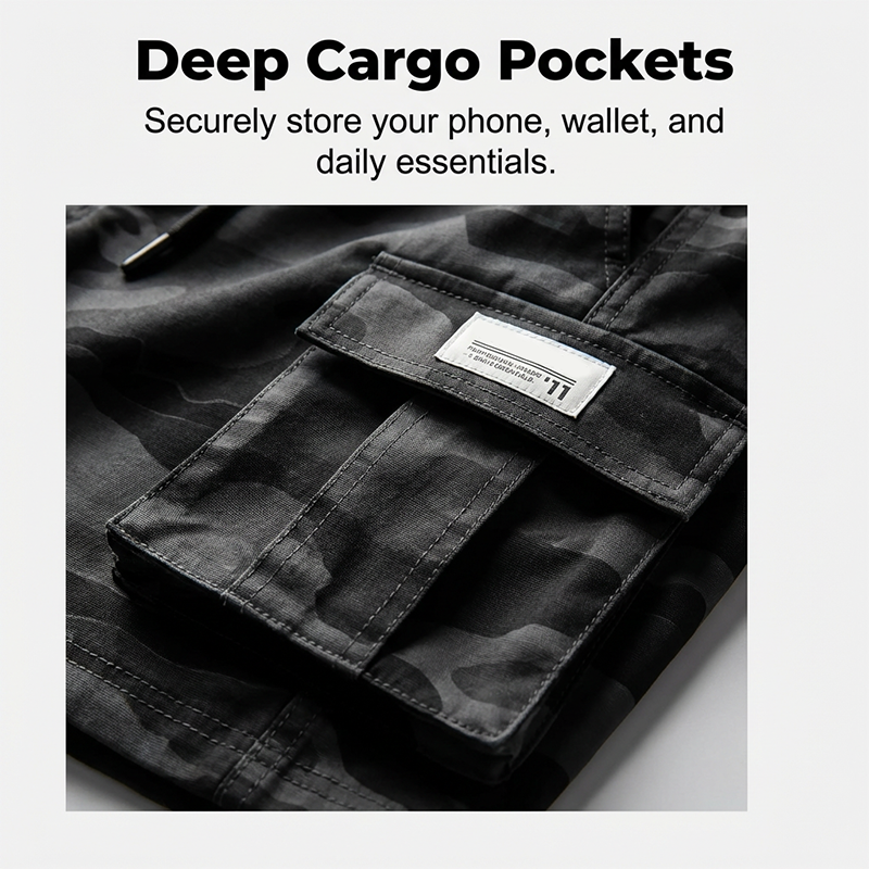 Men's Relaxed Fit Tactical Cargo Shorts – Multiple pockets, durable fabric & perfect for outdoor, work or daily wear 🔥