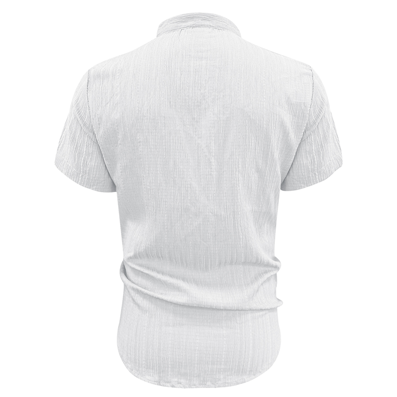 ⏳LAST DAY SALE 50% OFF🔥 Men's Summer Stand Collar Short Sleeve Shirt – Breathable Material, Modern Fit & Ideal for Casual or Work 💼