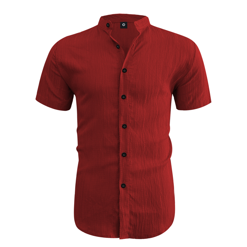 ⏳LAST DAY SALE 50% OFF🔥 Men's Summer Stand Collar Short Sleeve Shirt – Breathable Material, Modern Fit & Ideal for Casual or Work 💼