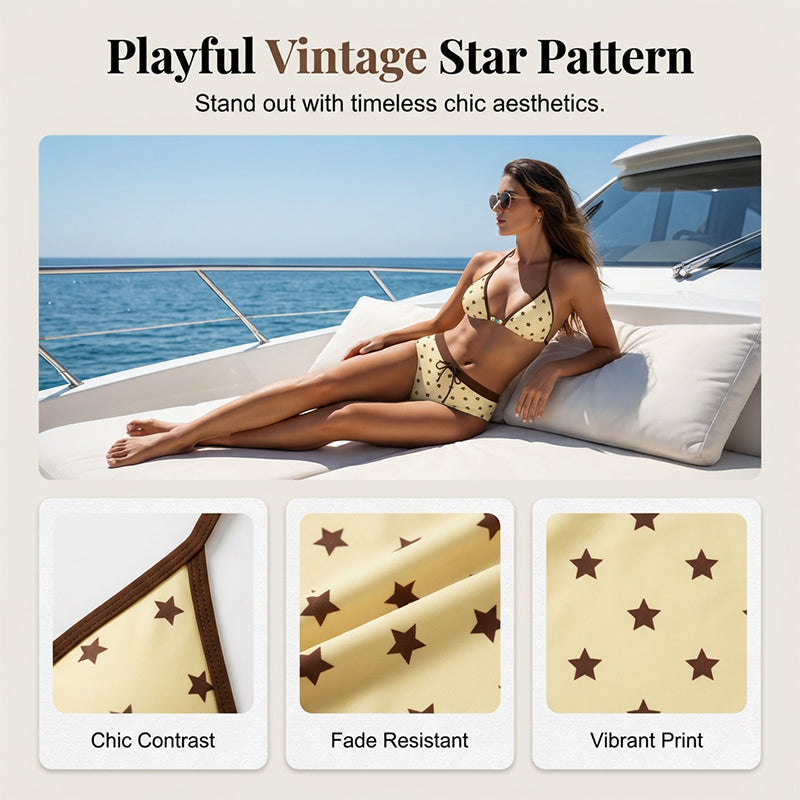 Women's Sexy Two Piece Drawstring Swimsuit