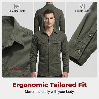 🔥2026 HOT SALE🔥Men's Long Sleeve Cotton Workwear Shirt