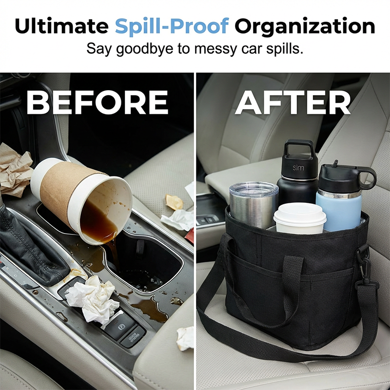 🔥4-Cup Drink Carrier Tote with Shoulder Strap