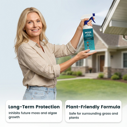 🔥Last Day Promotion - ONLY £9.99!!⚡50K+ SOLD!🏠Multi-Surface Roof Moss & Algae Cleaner Spray
