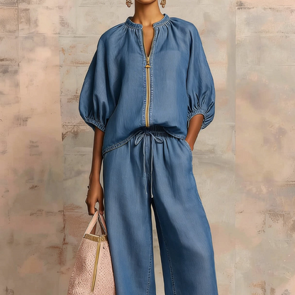 🔥2026 HOT SALE🔥🥰Women's Solid Color 2-Piece Casual Tracksuit Set