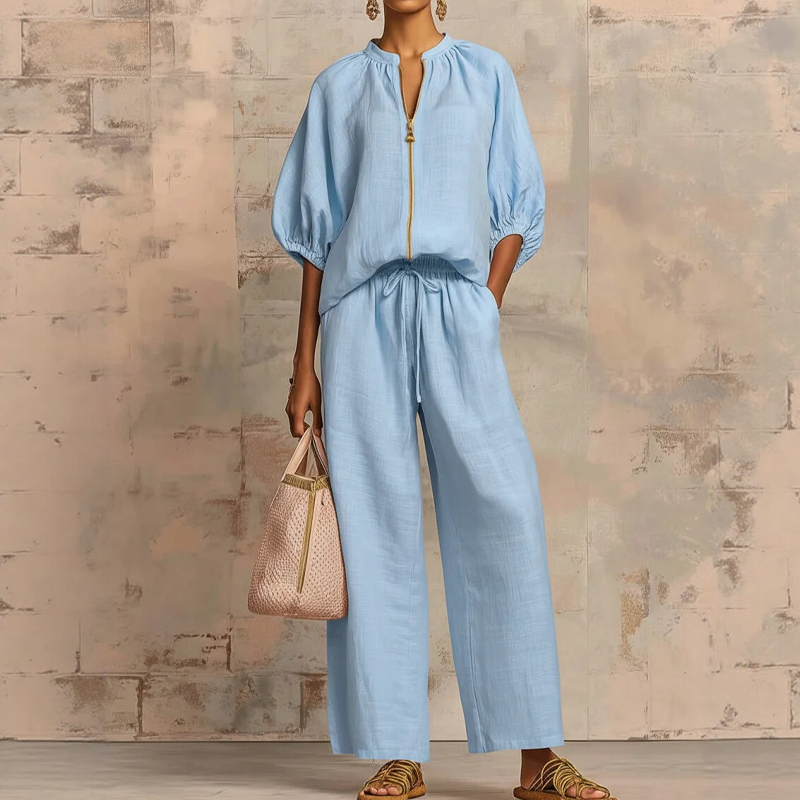 🔥2026 HOT SALE🔥🥰Women's Solid Color 2-Piece Casual Tracksuit Set