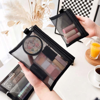 Portable Mesh Cosmetics Storage Bag