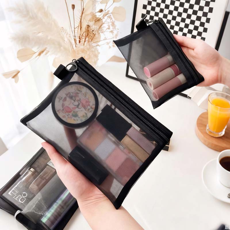 Portable Mesh Cosmetics Storage Bag