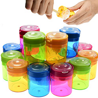 Mini Double-Hole Plastic Pencil Sharpener