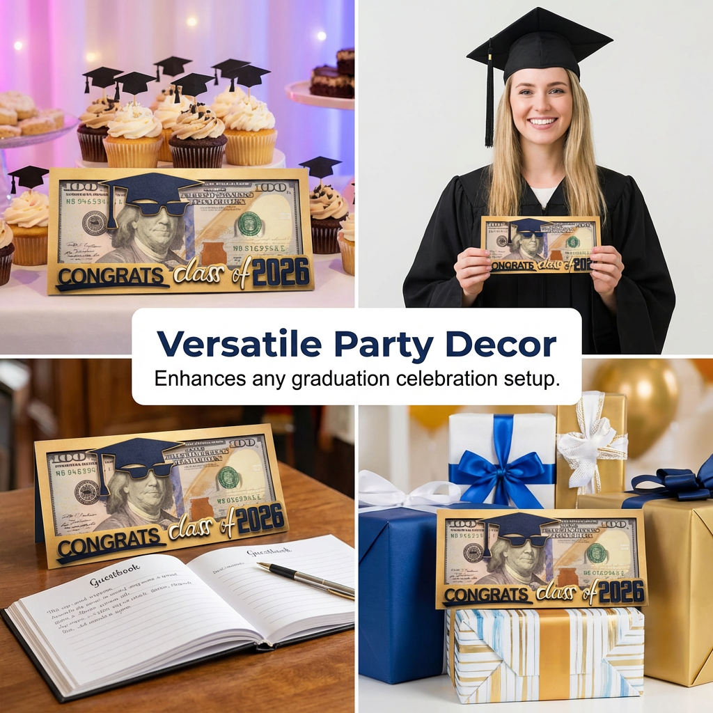 🥳2026 HOT SALE💥Creative Wooden Graduation Money Holder