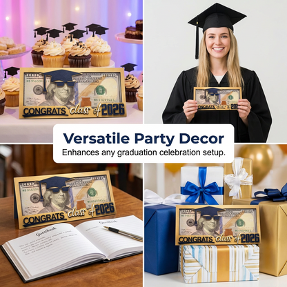 🥳2026 HOT SALE💥Creative Wooden Graduation Money Holder