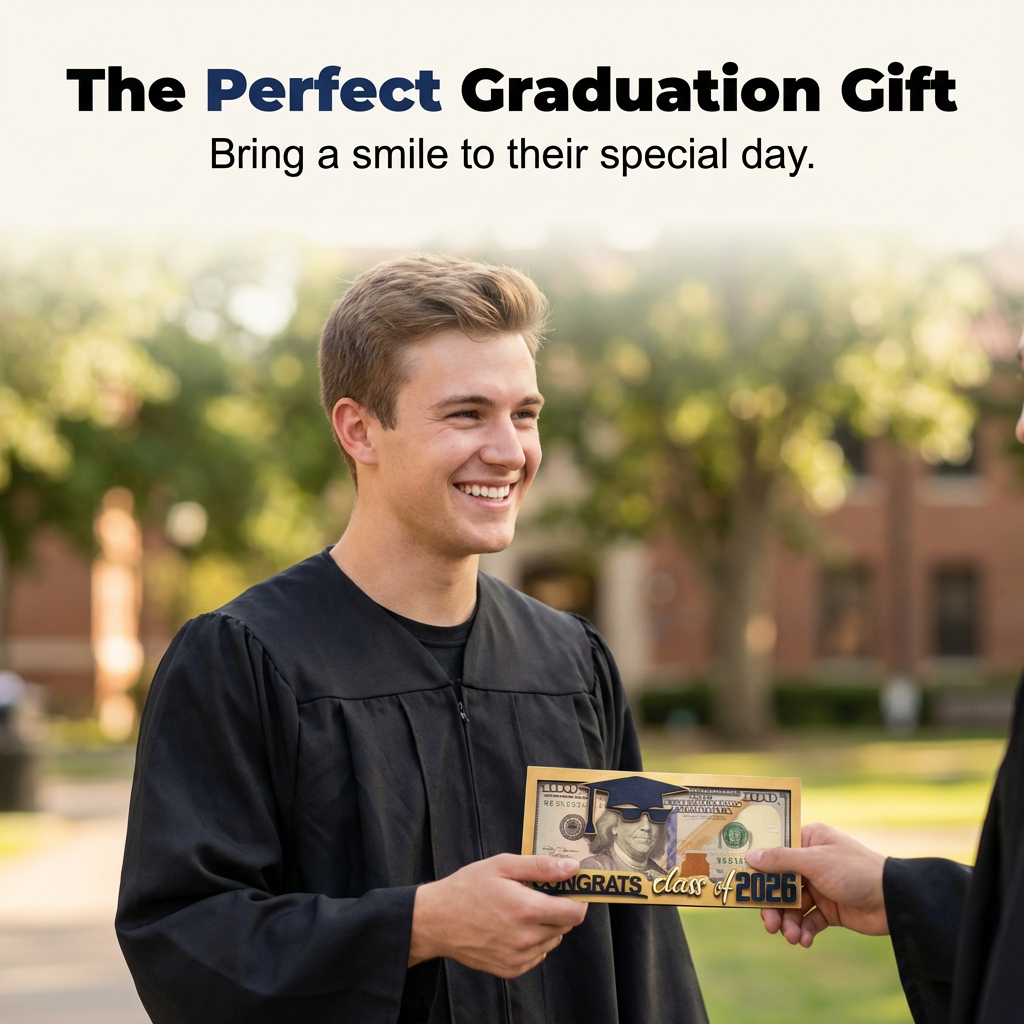 🥳2026 HOT SALE💥Creative Wooden Graduation Money Holder