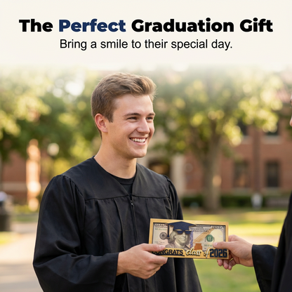 🥳2026 HOT SALE💥Creative Wooden Graduation Money Holder