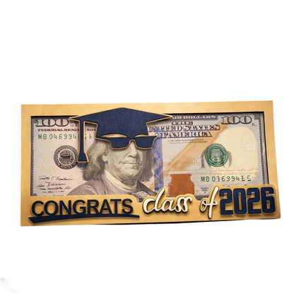 🥳2026 HOT SALE💥Creative Wooden Graduation Money Holder