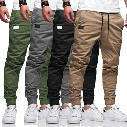👖🏃 Men's Casual Joggers – Drawstring Elastic Waist, Slim Fit & High Stretch – Perfect for All Seasons 🌧️