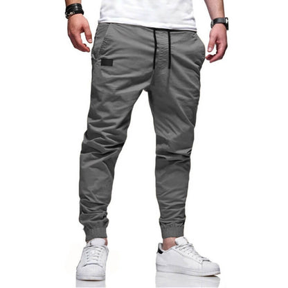 👖🏃 Men's Casual Joggers – Drawstring Elastic Waist, Slim Fit & High Stretch – Perfect for All Seasons 🌧️