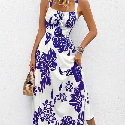 🥳2026 HOT SALE🥳Women's Floral Print Spaghetti Strap Dress