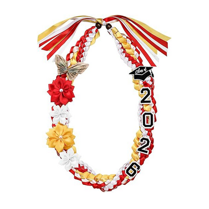 Graduation Ribbon Lei with Flowers