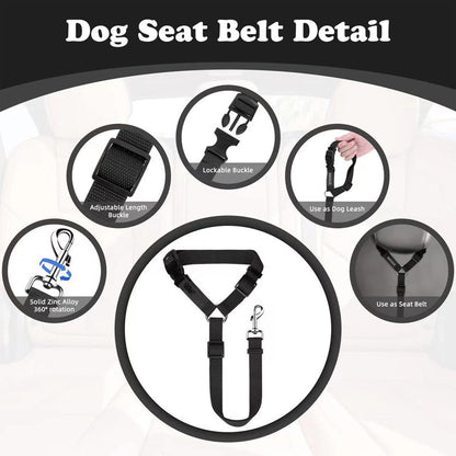🏆 Last Day Special Price £9.99 ! 🔥Buy more save more🎁2-in-1 Dog Car Seat Belt & Walking Leash