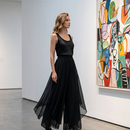 🔥2026 New Style ＆ Hot Sale ＆ 50％ Off🔥Women's Asymmetrical Chiffon Wide-Leg Pants