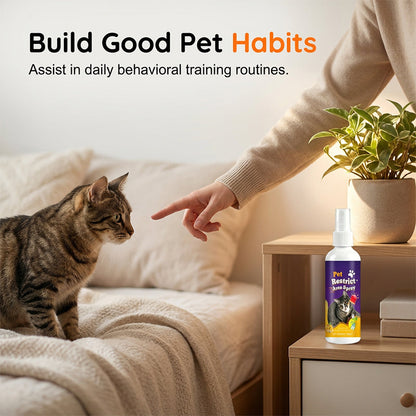 🥳2026 HOT SALE🥳💞50K+ SOLD!🐱🚫 50% OFF! Pet Boundary Spray – Citrus formula, safe around kids. Reusable, effective. Teach boundaries without stress. 💚✨