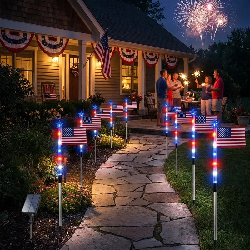 💥LAST DAY SALE 50%OFF💥🏆Outdoor Solar Flag Stake Lights