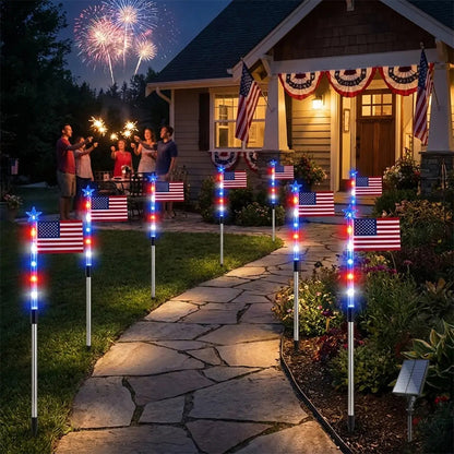 💥LAST DAY SALE 50%OFF💥🏆Outdoor Solar Flag Stake Lights